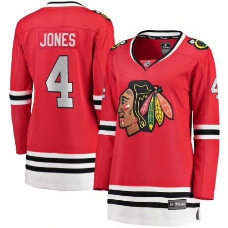 Seth Jones Chicago Blackhawks Fashion7 Women's Home Breakaway Player Jersey - Red - Front View