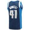 Dirk Nowitzki Dallas Mavericks Mitchell & Ness 2011/12 Hardwood Classics Swingman Jersey - Navy - Detail View
