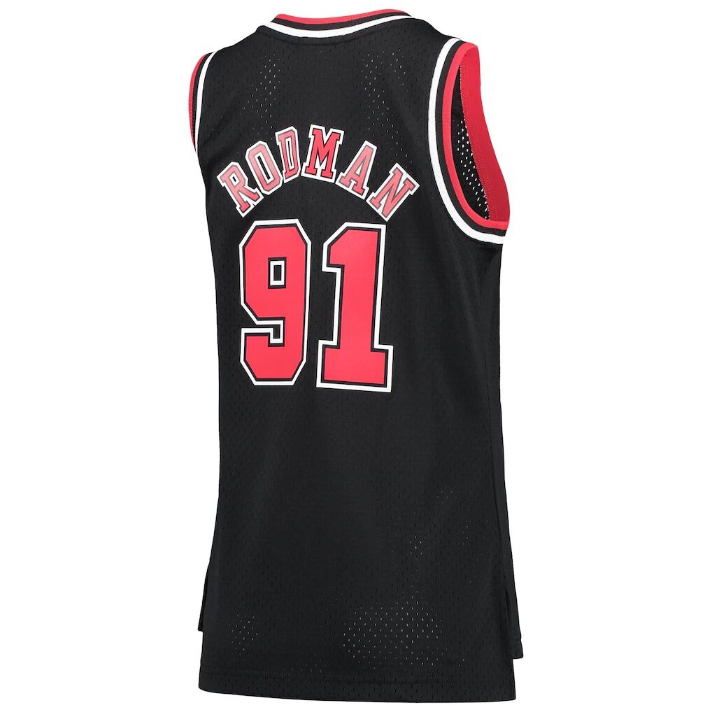 Dennis Rodman Chicago Bulls Mitchell & Ness Women's  Hardwood Classics Swingman Jersey