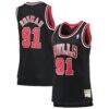 Dennis Rodman Chicago Bulls Mitchell & Ness Women's Hardwood Classics Swingman Jersey - Black - Front View