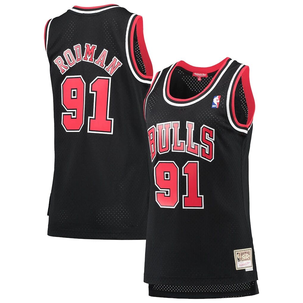 Dennis Rodman Chicago Bulls Mitchell & Ness Women’s  Hardwood Classics Swingman Jersey