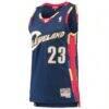LeBron James Cleveland Cavaliers Mitchell & Ness Women's Hardwood Classics Swingman Jersey - Navy - Back View