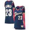 LeBron James Cleveland Cavaliers Mitchell & Ness Women's Hardwood Classics Swingman Jersey - Navy - Front View