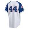 Hank Aaron Atlanta Braves Nike Home Cooperstown Collection Player Jersey - White - Detail View