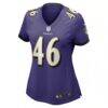 Nick Moore Baltimore Ravens Nike Women's Game Player Jersey - Purple - Side View