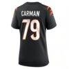 Jackson Carman Cincinnati Bengals Nike Women's Game Jersey - Black - Detail View