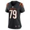 Jackson Carman Cincinnati Bengals Nike Women's Game Jersey - Black - Side View