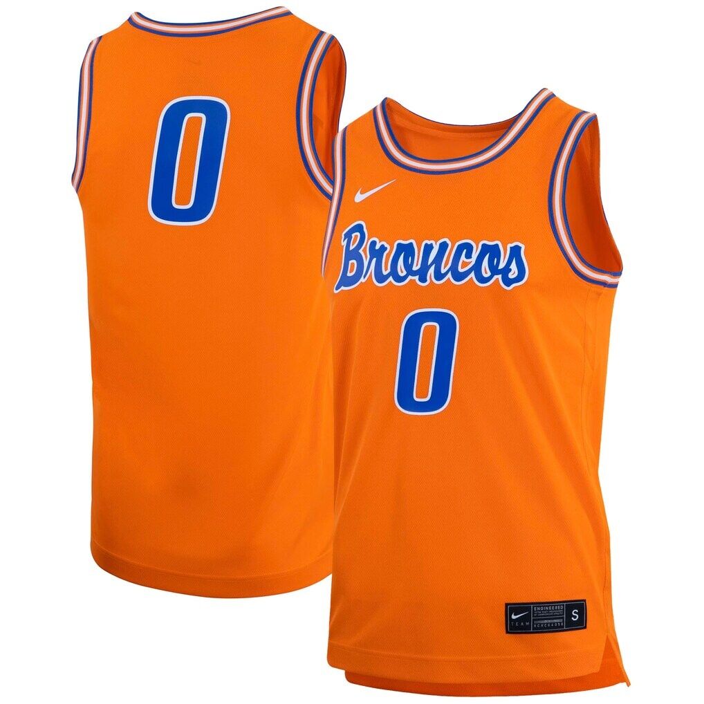#0 Boise State Broncos Nike Retro Replica Basketball Jersey