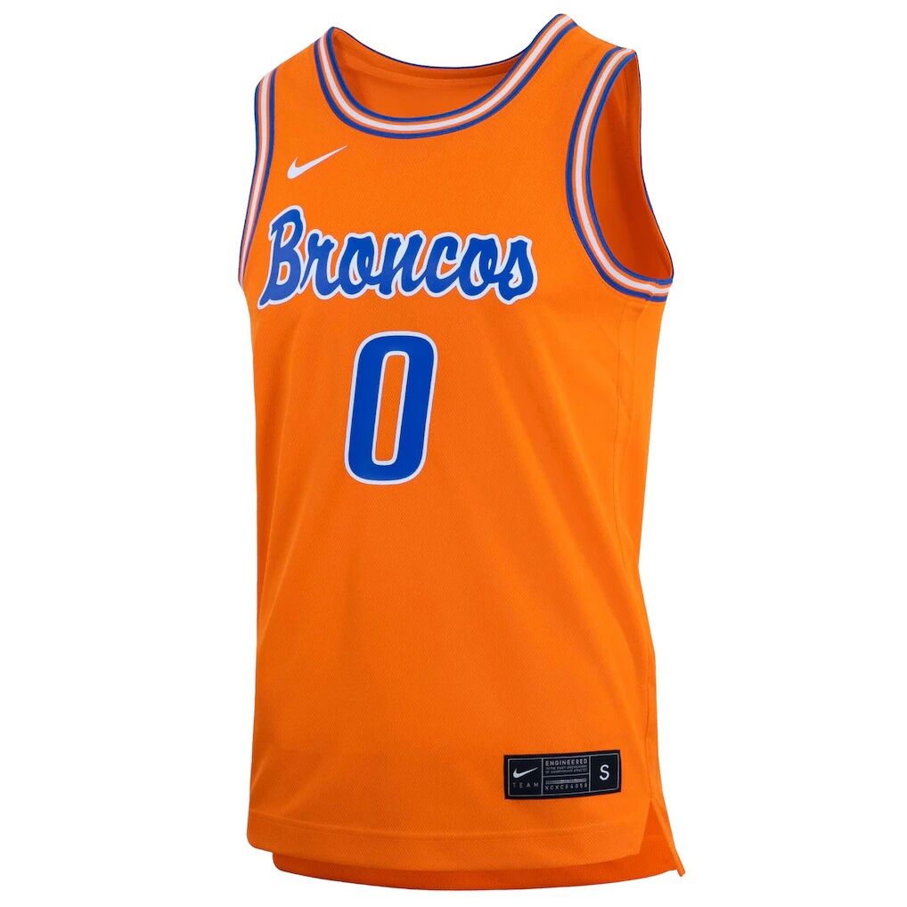 #0 Boise State Broncos Nike Retro Replica Basketball Jersey