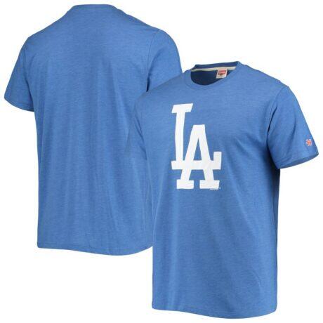 Los Angeles Dodgers Homage Hand-Drawn Logo Tri-Blend T-Shirt - - Front View