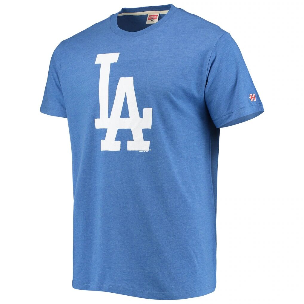 Los Angeles Dodgers Homage Hand-Drawn Logo Tri-Blend T-Shirt – Royal