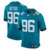 Adam Gotsis Jacksonville Jaguars Nike Game Jersey - Teal - Front View