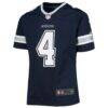 Dak Prescott Dallas Cowboys Nike Girls Youth Team Game Jersey - Navy - Side View