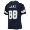 CeeDee Lamb Dallas Cowboys Nike Girls Youth Game Jersey - Navy - Front View