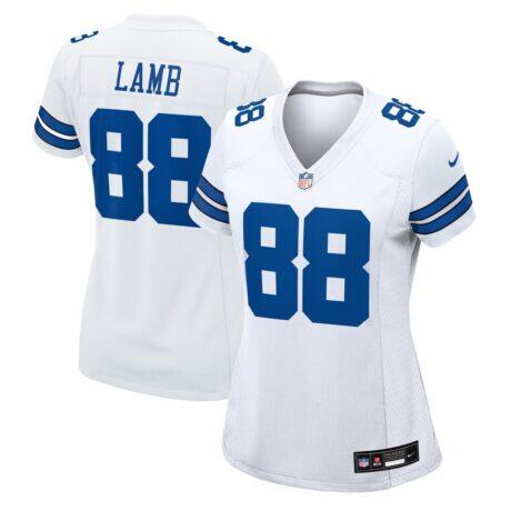 CeeDee Lamb Dallas Cowboys Nike Women's Game Jersey - White - Front View