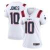 Mac Jones New England Patriots Nike Women's Game Jersey - White - Front View