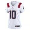 Mac Jones New England Patriots Nike Women's Game Jersey - White - Side View