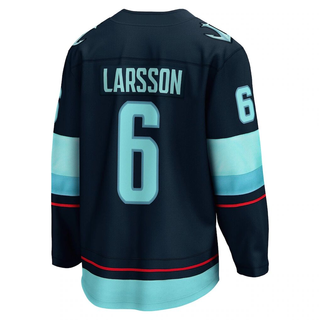 Adam Larsson Seattle Kraken Fashion7 Home Breakaway Player Jersey - Deep Sea Blue