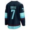 Jordan Eberle Seattle Kraken Fashion7 Home Breakaway Player Jersey - Navy - Detail View