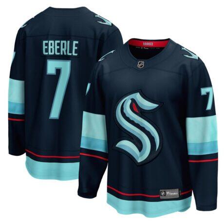 Jordan Eberle Seattle Kraken Fashion7 Home Breakaway Player Jersey - Navy - Front View