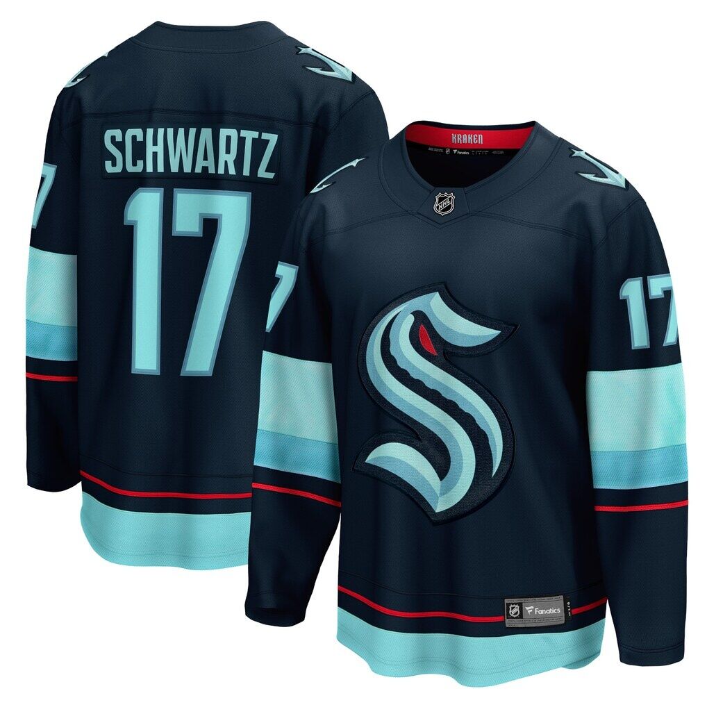 Jaden Schwartz Seattle Kraken Fashion7 Home Breakaway Player Jersey
