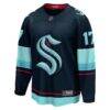 Jaden Schwartz Seattle Kraken Fashion7 Home Breakaway Player Jersey - Navy - Side View