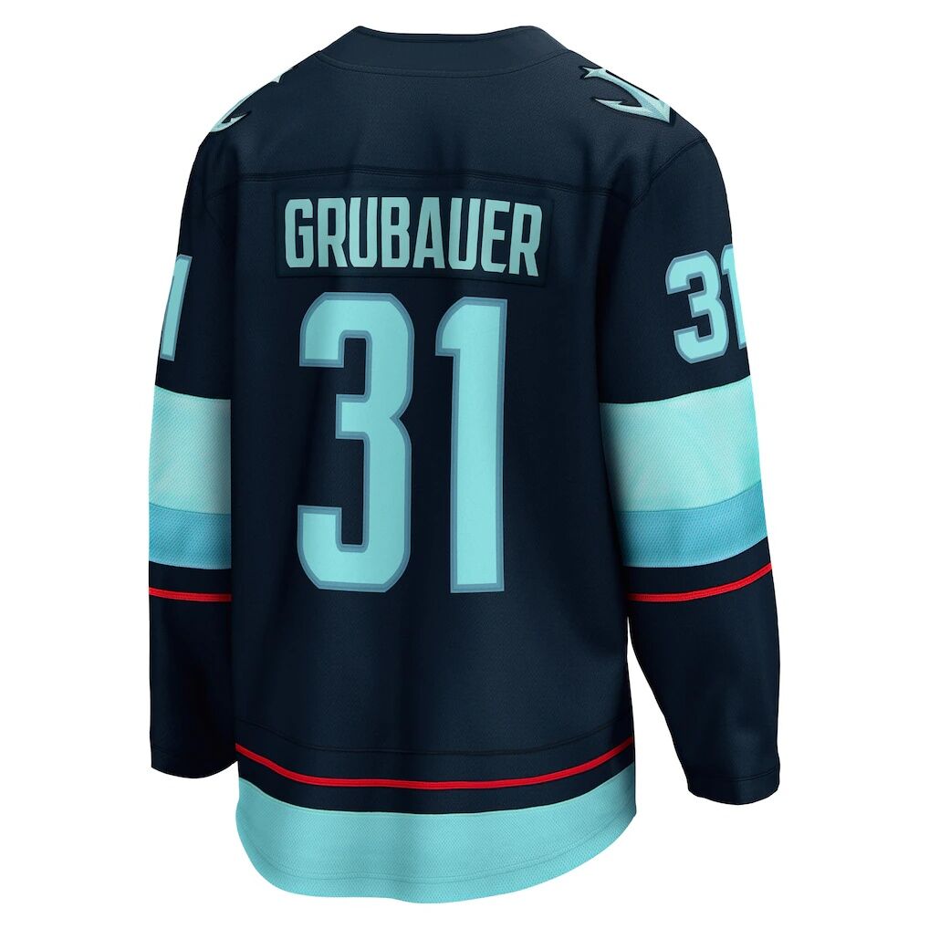 Philipp Grubauer Seattle Kraken Fashion7 Home Breakaway Player Jersey