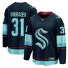 Philipp Grubauer Seattle Kraken Fashion7 Home Breakaway Player Jersey - Navy - Front View