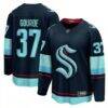 Yanni Gourde Seattle Kraken Fashion7 Home Breakaway Player Jersey - - Front View