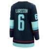 Adam Larsson Seattle Kraken Fashion7 Women's Home Breakaway Player Jersey - - Detail View
