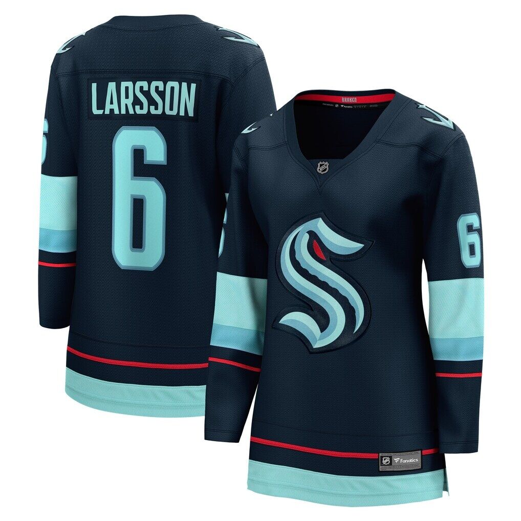 Adam Larsson Seattle Kraken Fashion7 Women's Home Breakaway Player Jersey - Deep Sea Blue