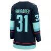 Philipp Grubauer Seattle Kraken Fashion7 Women's Home Breakaway Player Jersey - Navy - Detail View