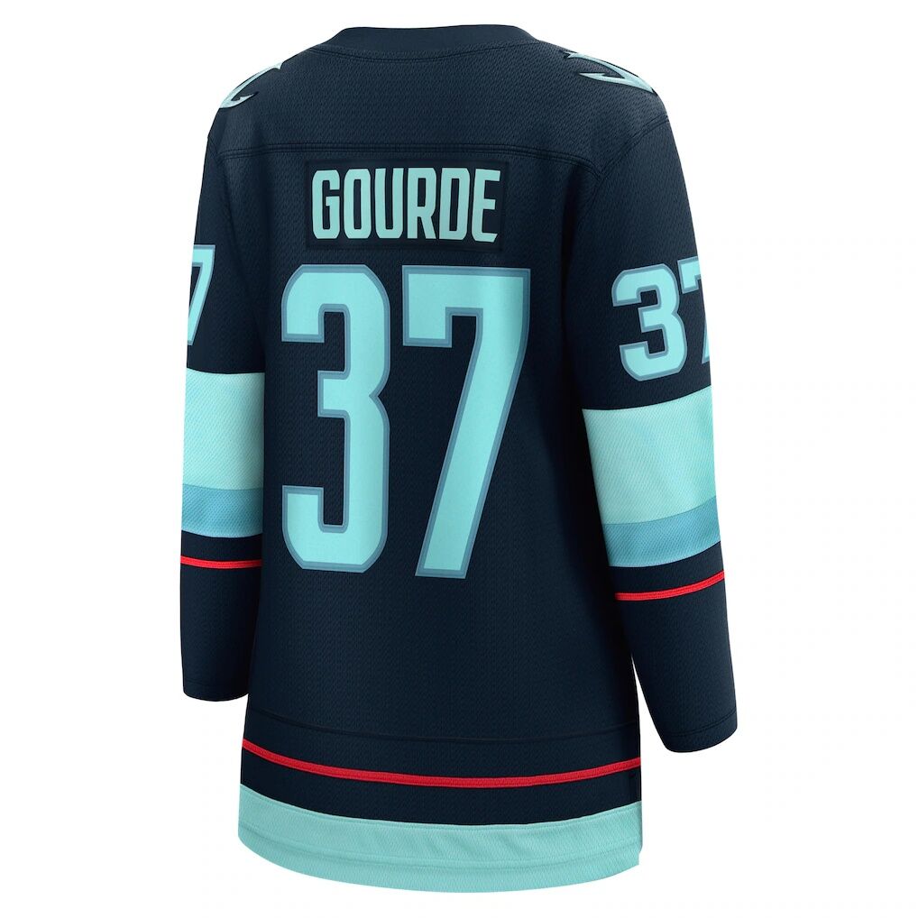 Yanni Gourde Seattle Kraken Fashion7 Women's Home Breakaway Player Jersey