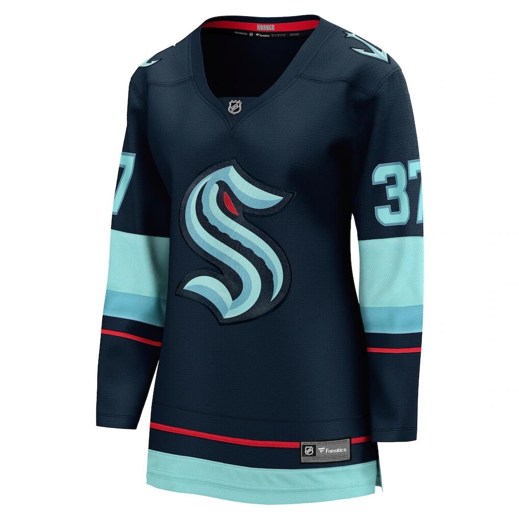 Yanni Gourde Seattle Kraken Fashion7 Women's Home Breakaway Player Jersey