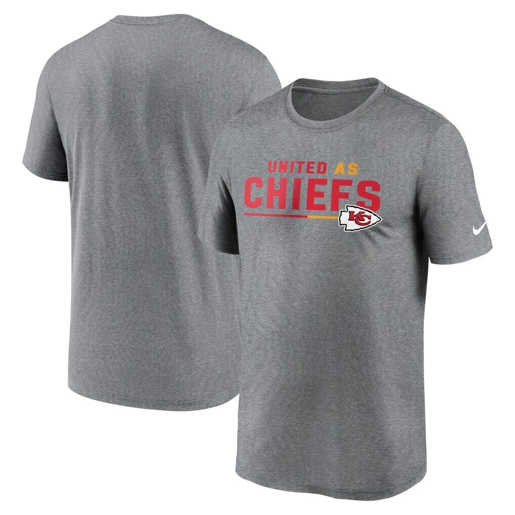 Kansas City Chiefs Nike Legend Team Shoutout Performance T-Shirt – Heather Gray
