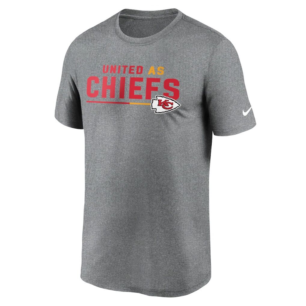 Kansas City Chiefs Nike Legend Team Shoutout Performance T-Shirt – Heather Gray