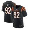 B.J. Hill Cincinnati Bengals Nike Game Jersey - Black - Front View