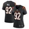 B.J. Hill Cincinnati Bengals Nike Women's Game Jersey - Black - Front View