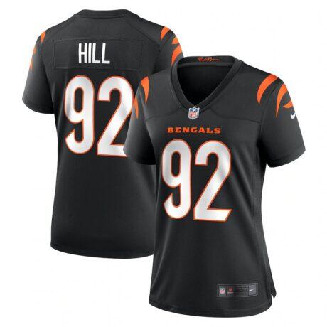 B.J. Hill Cincinnati Bengals Nike Women's Game Jersey - Black - Front View