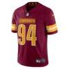 Da'Ron Payne Washington Commanders Nike Vapor Limited Jersey - - Side View