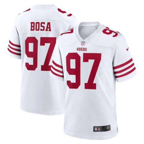 Nick Bosa San Francisco 49ers Nike Team Game Jersey - White - Front View