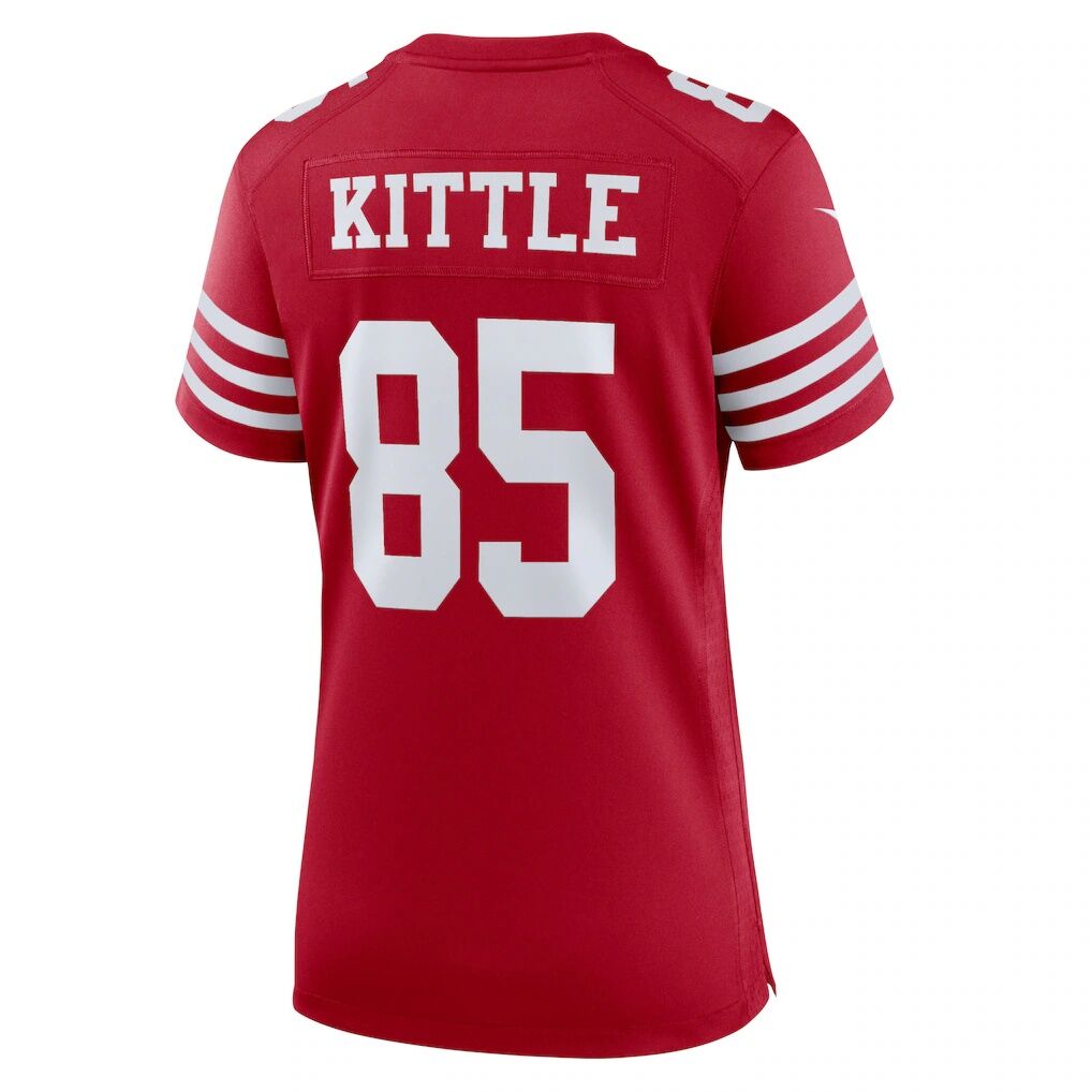 George Kittle San Francisco 49ers Nike Women's Team Game Player Jersey - Scarlet