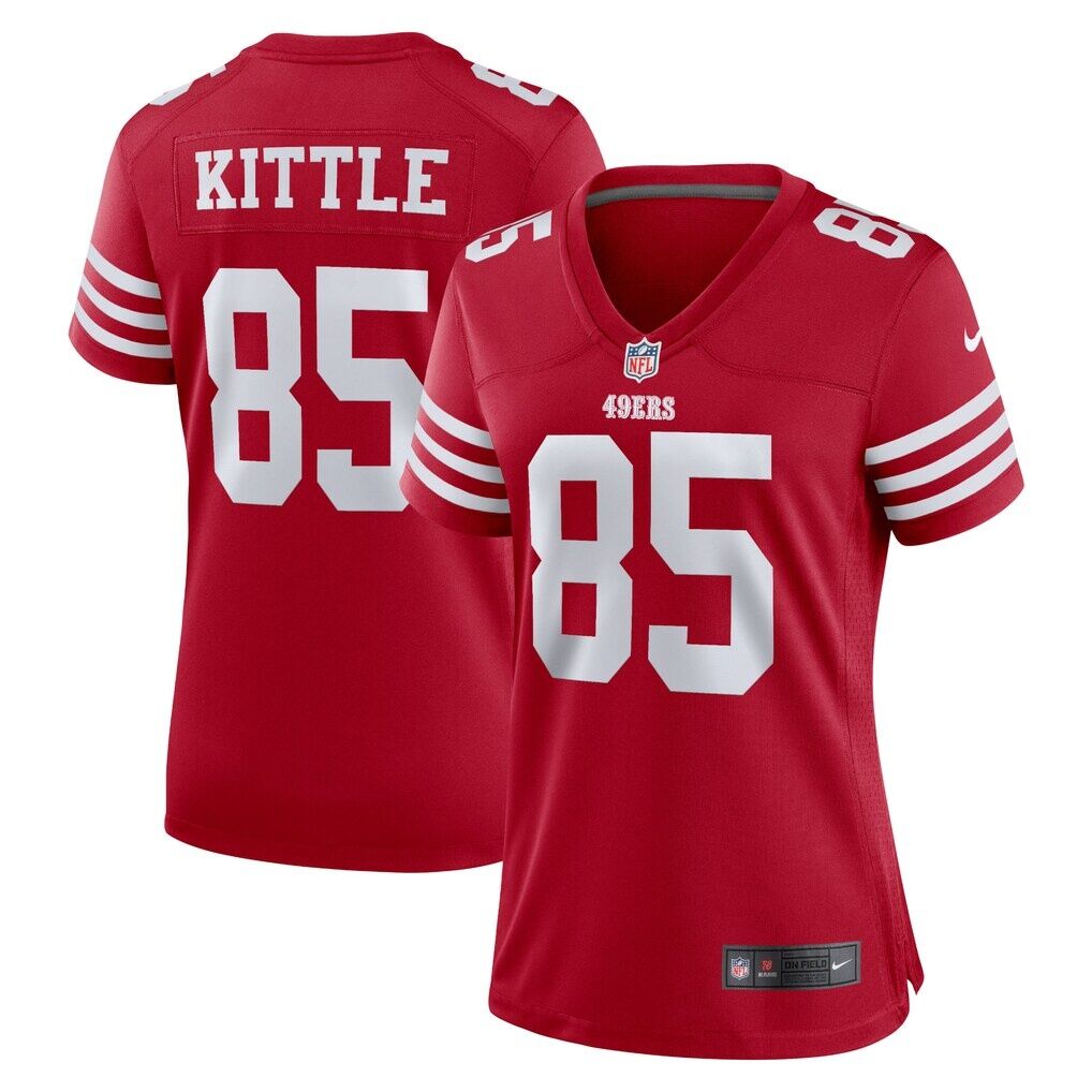 George Kittle San Francisco 49ers Nike Women's Team Game Player Jersey - Scarlet