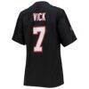Michael Vick Atlanta Falcons Mitchell & Ness Women's Legacy Replica Player Jersey - Black - Detail View