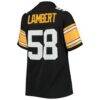 Jack Lambert Pittsburgh Steelers Mitchell & Ness Women's Legacy Replica Player Jersey - Black - Front View