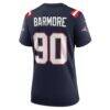 Christian Barmore New England Patriots Nike Women's Game Jersey - Navy - Detail View
