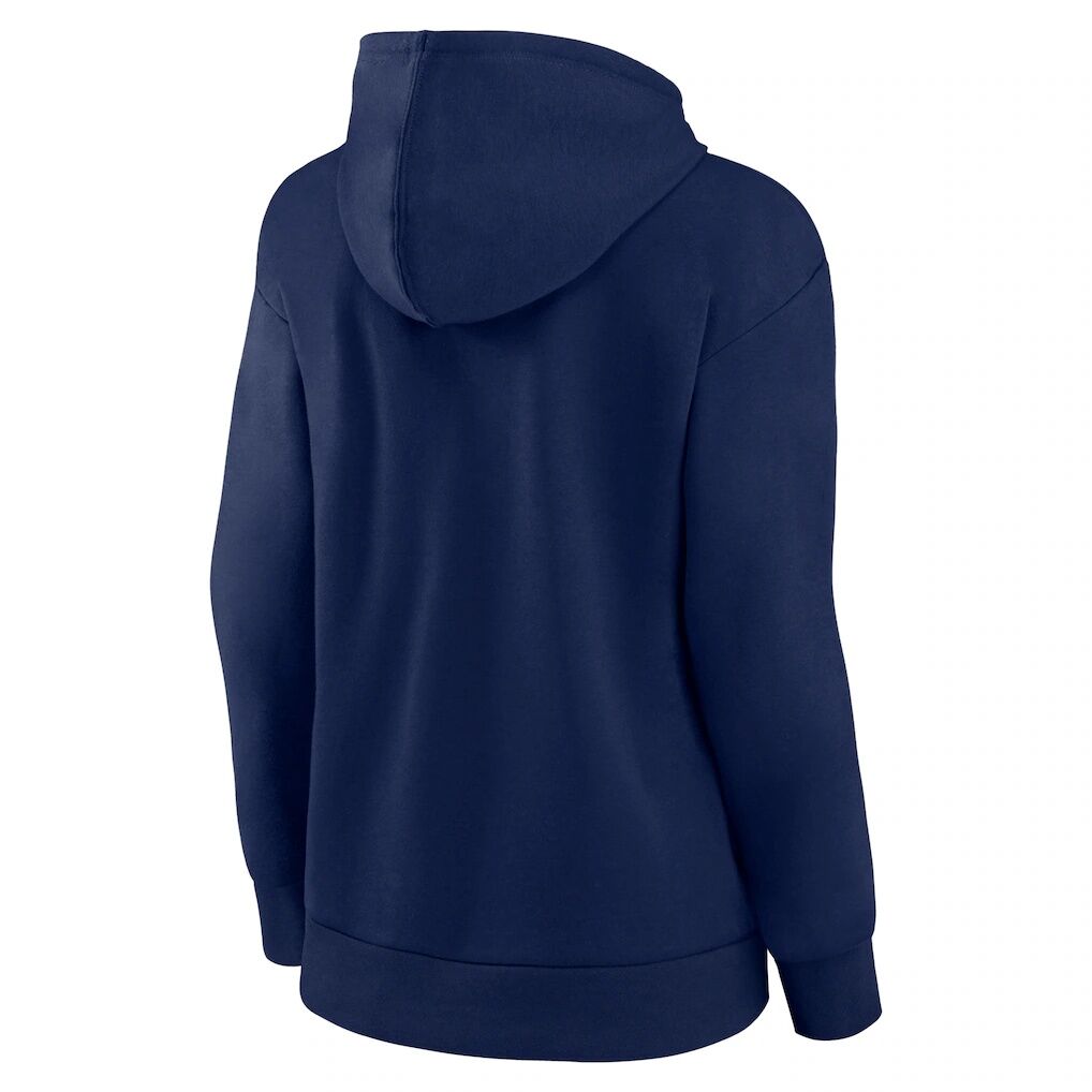 Seattle Seahawks Fashion7 Women's Iconic Cotton Fleece Checklist Pullover Hoodie - College Navy