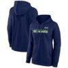 Seattle Seahawks Fashion7 Women's Iconic Cotton Fleece Checklist Pullover Hoodie - - Front View