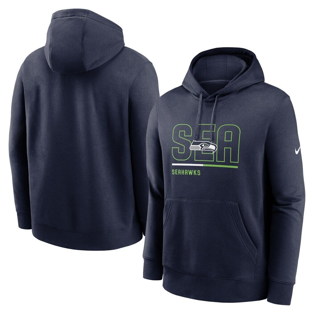 Seattle Seahawks Nike City Code Club Fleece Pullover Hoodie - College Navy
