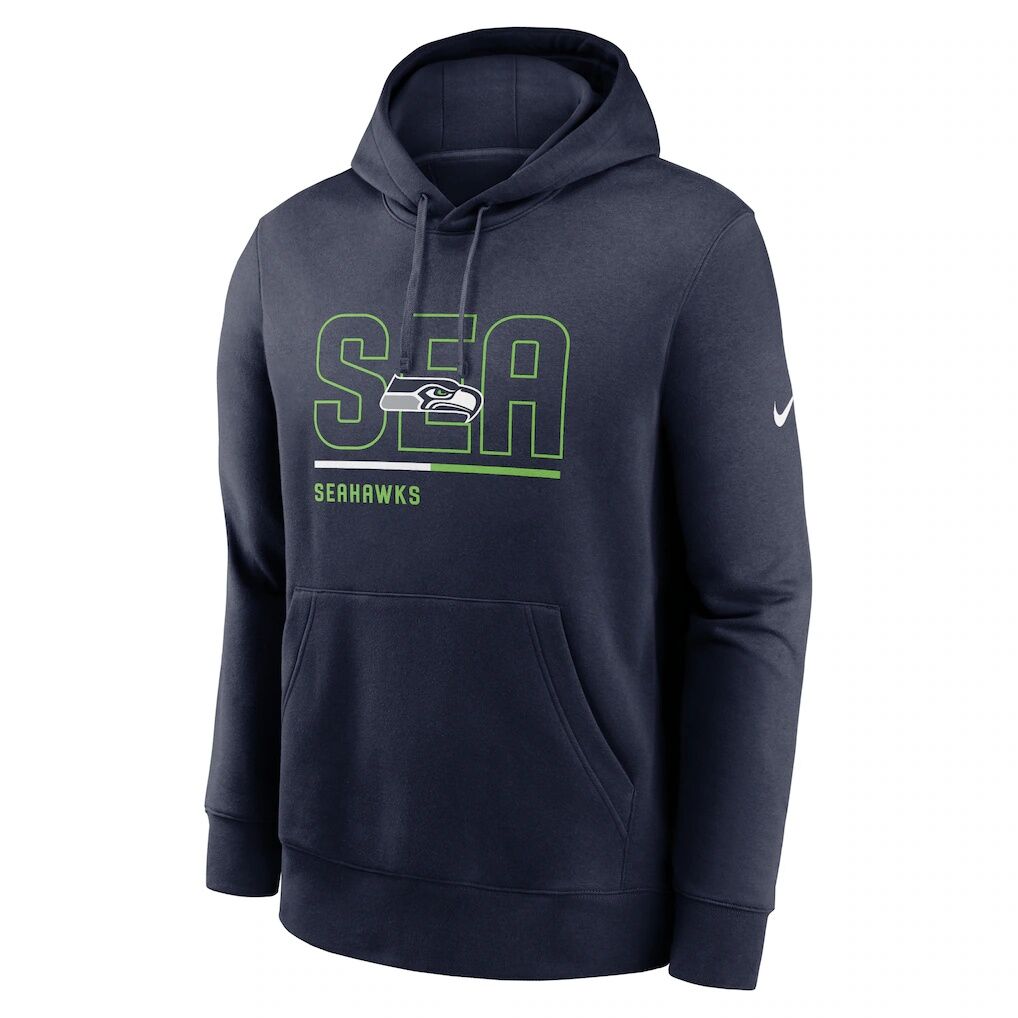 Seattle Seahawks Nike City Code Club Fleece Pullover Hoodie - College Navy